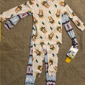 BLUEY Toddlers Cotton Long Sleeve Christmas Pajama Set 4 pc